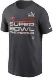 タンパベイ バッカニアーズ ナイキ 第55回スーパーボウル優勝記念ロッカールームTシャツ(アンスラサイト)/ Tampa Bay Buccaneers