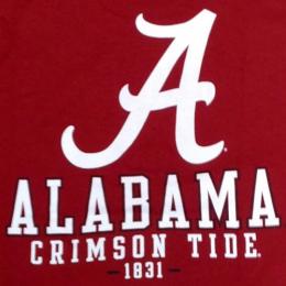 アラバマ クリムゾンタイド チャンピオン チームスタック 両面Tシャツ (クリムゾン)/ Alabama Crimson Tide