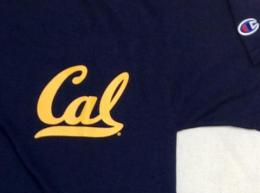 カリフォルニア ゴールデンベアーズ チャンピオン チームスタック 両面Tシャツ (紺)/ California Golden Bears