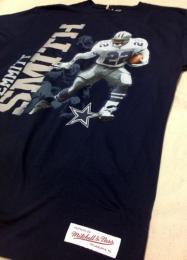 エミット・スミス ダラス カウボーイズ ミッチェル&ネス リアル フォト Tシャツ (紺)/ Emmitt Smith Dallas Cowboys