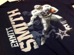 エミット・スミス ダラス カウボーイズ ミッチェル&ネス リアル フォト Tシャツ (紺)/ Emmitt Smith Dallas Cowboys