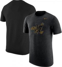 アイオワ ホークアイズ ナイキ ヴィンテージ ロゴ トリブレンド Tシャツ(霜降り黒)/ Iowa Hawkeyes