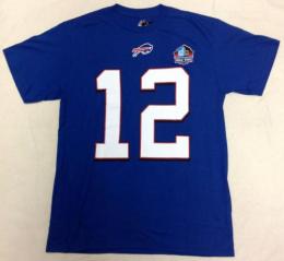 ジム・ケリー バッファロー・ビルズ マジェスティック NFL殿堂入り プレイヤーナンバー両面Tシャツ (青)/ Jim Kelly Buffalo Bills