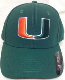 マイアミ・ハリケーンズ グッズ アディダス NCAA ベーシックロゴ CAP (緑) / Miami Hurricanes