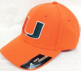 マイアミ・ハリケーンズ グッズ アディダス NCAA ベーシックロゴ CAP (オレンジ) / Miami Hurricanes