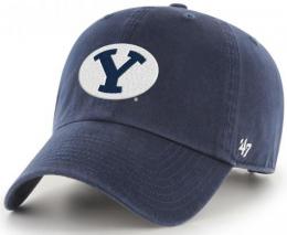 ブリガムヤング クーガーズ '47BRAND ( フォーティーセブンブランド ) NCAA レガシー クリーンアップ スラウチ CAP (紺)/ Brigham Young Cougars