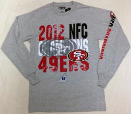 サンフランシスコ フォーティーナイナース 第47回スーパーボウル記念"アドバンス" 長袖Tシャツ(グレー)/ San Francisco 49ers