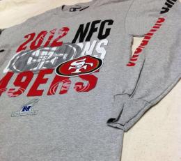 サンフランシスコ フォーティーナイナース 第47回スーパーボウル記念"アドバンス" 長袖Tシャツ(グレー)/ San Francisco 49ers