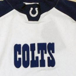 インディアナポリス コルツ リーボック '2010 コーチズ長袖モックタートル(白/青)/ Indianapolis Colts
