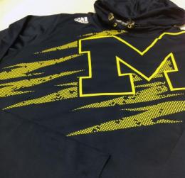 ミシガン ウルヴァリンズ アディダス '14 アフターショック POパーカー (紺)/ Michigan Wolverines