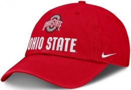 オハイオステイト バックアイズ ナイキ '25 サイドライン スラウチ CAP(スカーレット)/ Ohio State Buckeyes