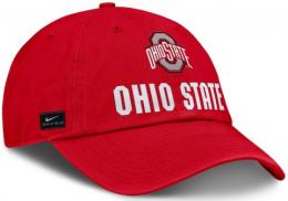 オハイオステイト バックアイズ ナイキ '25 サイドライン スラウチ CAP(スカーレット)/ Ohio State Buckeyes