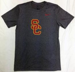 USC トロージャンズ ナイキ サイドライン BL Tシャツ (ドライフィット版) (チャコールグレー)/ USC Trojans