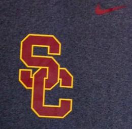 USC トロージャンズ ナイキ サイドライン BL Tシャツ (ドライフィット版) (チャコールグレー)/ USC Trojans