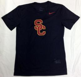USC トロージャンズ ナイキ サイドライン BL Tシャツ (ドライフィット版) (黒)/ USC Trojans