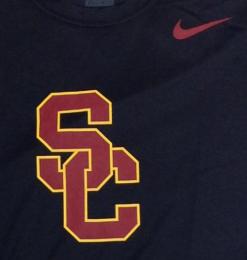 USC トロージャンズ ナイキ サイドライン BL Tシャツ (ドライフィット版) (黒)/ USC Trojans