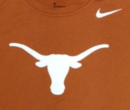 テキサス ロングホーンズ ナイキ サイドライン BL Tシャツ (ドライフィット版) (ダークオレンジ)/ Texas Longhorns