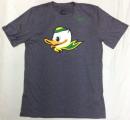 オレゴン ダックス ナイキ サイドライン BL Tシャツ (ドライフィット版) (チャコールグレー)※マーシーロゴ版/ Oregon Ducks