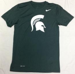 ミシガンステイト スパルタンズ ナイキ サイドライン BL Tシャツ (ドライフィット版) (緑)/ Michigan State Spartans