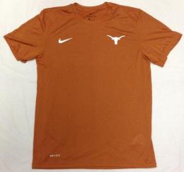 テキサス ロングホーンズ ナイキ '21 サイドライン スモールロゴ Tシャツ (ドライフィット版) (ダークオレンジ)/ Texas Longhorns