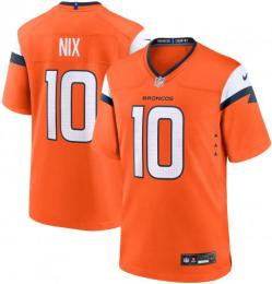 ボー・ニックス デンバー ブロンコス ナイキ ゲームジャージ (オレンジ)/ Bo Nix Denver Broncos