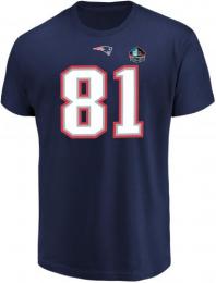 ニューイングランド・ペイトリオッツ グッズ ランディ・モス マジェスティック NFL殿堂入り プレイヤーイメージTシャツ (紺)/ New England Patriots