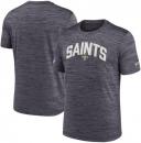 ニューオーリンズ セインツ ナイキ '22 サイドライン ベロシティ ドライフィットTシャツ (霜降り黒)/ New Orleans Saints