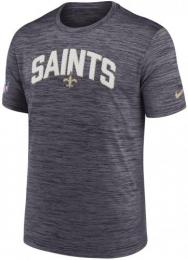 ニューオーリンズ セインツ ナイキ '22 サイドライン ベロシティ ドライフィットTシャツ (霜降り黒)/ New Orleans Saints
