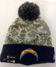 ロサンゼルス チャージャース ニューエラ '2015 Salute To Service ボンボンニットキャップ (折有版)/ Los Angeles Chargers