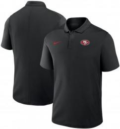 サンフランシスコ フォーティーナイナーズ ナイキ ベーシックロゴ 半袖 ドライフィット ポロシャツ(黒) / San Francisco 49ers