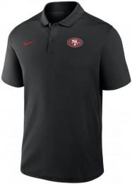 サンフランシスコ フォーティーナイナーズ ナイキ ベーシックロゴ 半袖 ドライフィット ポロシャツ(黒) / San Francisco 49ers
