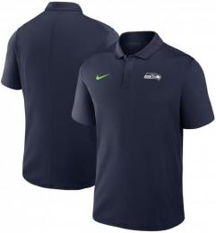 シアトル シーホークス ナイキ ベーシックロゴ 半袖 ドライフィット ポロシャツ(紺) / Seattle Seahawks