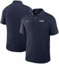 シアトル シーホークス ナイキ ベーシックロゴ 半袖 ドライフィット ポロシャツ(紺) / Seattle Seahawks