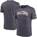 アトランタ ファルコンズ ナイキ '22 サイドライン ベロシティ ドライフィットTシャツ (霜降り黒)/ Atlanta Falcons