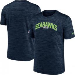 シアトル シーホークス ナイキ '22 サイドライン ベロシティ ドライフィットTシャツ (霜降り紺)/ Seattle Seahawks