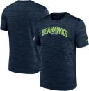 シアトル シーホークス ナイキ '22 サイドライン ベロシティ ドライフィットTシャツ (霜降り紺)/ Seattle Seahawks