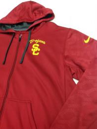 USC トロージャンズ ナイキ '2013 サイドライン KO フルジップ パーカー(カーディナル)/ USC Trojans