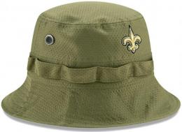 ニューオリンズ セインツ グッズ ニューエラ '2019 Salute To Service バケットハット (オリーブ)/ New Orleans Saints