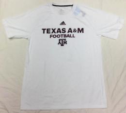 テキサスA&M アギーズ グッズ アディダス '18 サイドライン RUSH FB ラグラン Tシャツ (CLIMALITE版) / Texas A&M Aggies