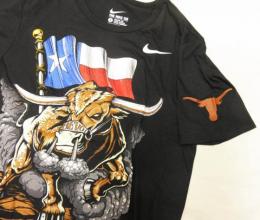 テキサス ロングホーンズ グッズ ナイキ '15 トリ オーソリテイティブ Tシャツ (黒) / Texas Longhorns