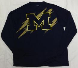 ミシガン ウルバリンズ グッズ アディダス '14 アフターショック 長袖 Tシャツ (クライマライト版)/ Michigan Wolverines