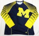 ミシガン ウルバリンズ グッズ アディダス '13 サイドライン トキシック 長袖 Tシャツ (クライマライト版)/ Michigan Wolverines