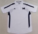 ミシガン ウルヴァリンズ グッズ アディダス '12 サイドライン ポロシャツ (白) (クライマライト版)/ Michigan Wolverines