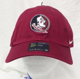 フロリダステイト セミノールズ ナイキ サイドライン ベーシックロゴ スラウチ CAP (ドライフィット版)(ガーネット)/ Florida State Seminoles