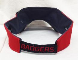 ウィスコンシン バジャーズ アディダス '2014 サイドライン コーチズ バイザー(黒/赤) / Wisconsin Badgers