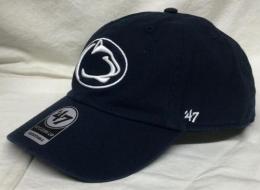 ペンステイト ニタニーライオンズ '47BRAND ( フォーティーセブンブランド ) NCAA レガシー クリーンアップ スラウチ CAP (紺) / Penn State Nittany Lions