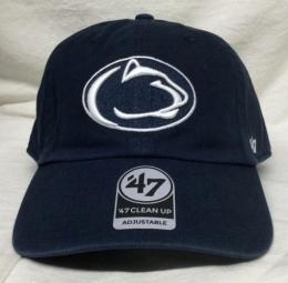 ペンステイト ニタニーライオンズ '47BRAND ( フォーティーセブンブランド ) NCAA レガシー クリーンアップ スラウチ CAP (紺) / Penn State Nittany Lions