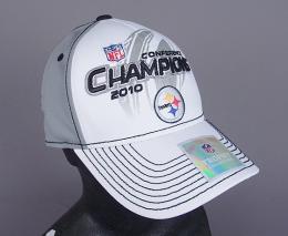 ピッツバーグ スティーラーズ グッズ リーボック '10 AFCカンファレンス優勝記念ロッカールームFLEX CAP / Pittsburgh Steelers