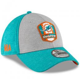 マイアミ ドルフィンズ グッズ ニューエラ NFL '18 サイドライン ロード 39 Thirty FLEX CAP (アクア/グレー)/ Miami Dolphins