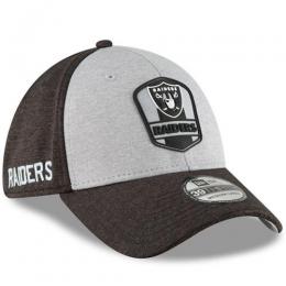 ラスベガス レイダース グッズ ニューエラ NFL '18 サイドライン ロード 39 Thirty FLEX CAP (黒/グレー)/ Las Vegas Raiders